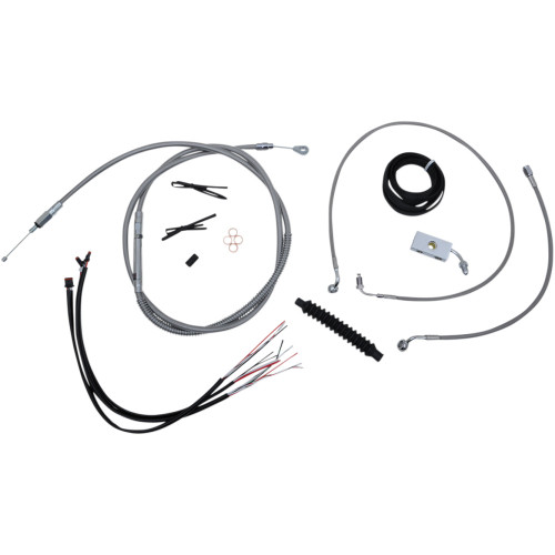La Choppers Handlebar Cable/Brake Line Kit - Complete - 15" - 17" Handlebars - Stainless La-8152Kt2-16 La Choppers Handlebar Cable/Brake Line Kit - Complete - 15" - 17" Handlebars - Stainless La-8152Kt2-16