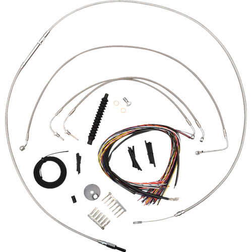 La Choppers Handlebar Cable/Brake Line Kit - Quick Connect - Complete - 12" - 14" Handlebars - Stainless La-8155Kt2-13 La Choppers Handlebar Cable/Brake Line Kit - Quick Connect - Complete - 12" - 14" Handlebars - Stainless La-8155Kt2-13