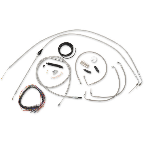 La Choppers Handlebar Cable/Brake Line Kit - Complete - 18" - 20" Handlebars - Stainless La-8006Kt2B-19