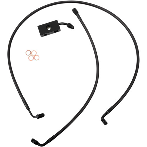 La Choppers Brake Lines - 18" - 20" Ape Hanger Handlebars - Midnight La-8152B19M