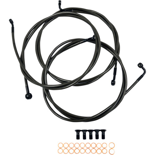 La Choppers Brake Lines - 18" - 20" Ape Hanger Handlebars - Midnight La-8052B19M