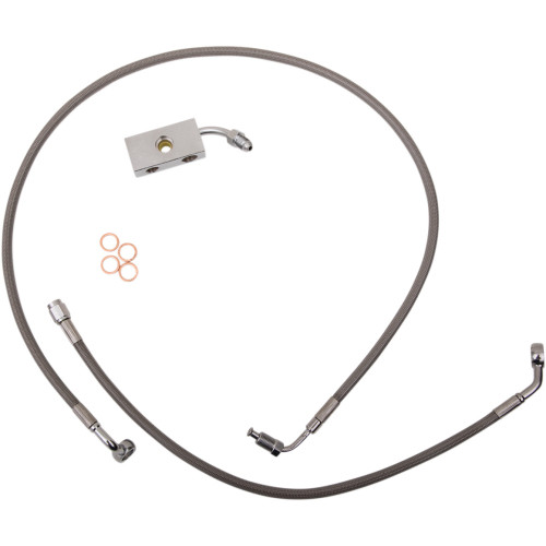 La Choppers Brake Lines - 12" - 14" Ape Hanger Handlebars - Stainless Steel La-8152B13 La Choppers Brake Lines - 12" - 14" Ape Hanger Handlebars - Stainless Steel La-8152B13