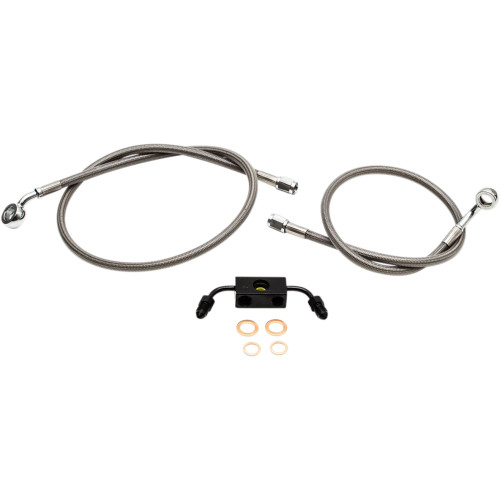 La Choppers Brake Lines - 15" - 17" Ape Hanger Handlebars - Stainless Steel La-8231B16 La Choppers Brake Lines - 15" - 17" Ape Hanger Handlebars - Stainless Steel La-8231B16