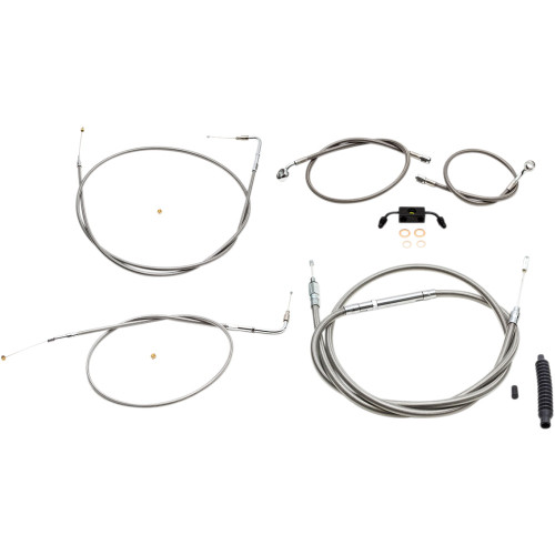La Choppers Handlebar Cable/Brake Line Kit - 12" - 14" Ape Hanger Handlebars - Stainless Steel La-8231Kt-13 La Choppers Handlebar Cable/Brake Line Kit - 12" - 14" Ape Hanger Handlebars - Stainless Steel La-8231Kt-13