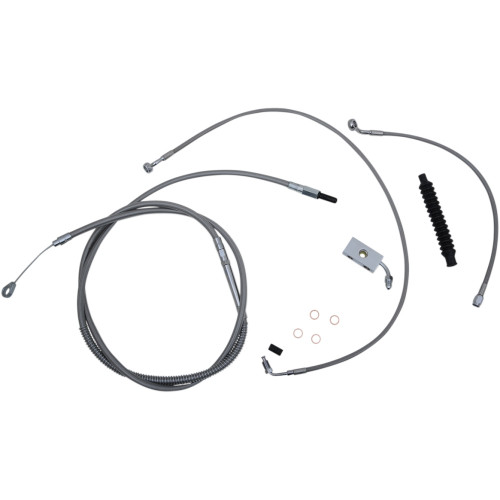 La Choppers Handlebar Cable/Brake Line Kit - 12" - 14" Ape Hanger Handlebars - Stainless Steel La-8152Kt-13 La Choppers Handlebar Cable/Brake Line Kit - 12" - 14" Ape Hanger Handlebars - Stainless Steel La-8152Kt-13