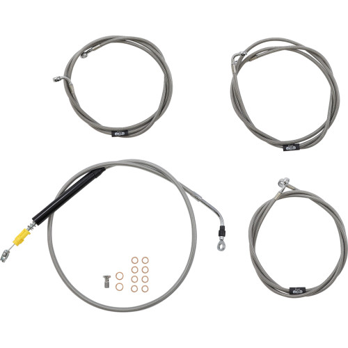 La Choppers Handlebar Cable/Brake Line Kit - 18" - 20" Ape Hanger Handlebars - Stainless Steel La-8056Kt-19