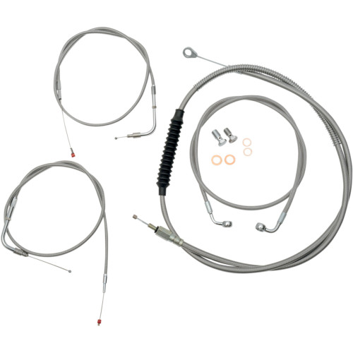 La Choppers Handlebar Cable/Brake Line Kit - 15" - 17" Ape Hanger Handlebars - Stainless Steel La-8100Kt-16 La Choppers Handlebar Cable/Brake Line Kit - 15" - 17" Ape Hanger Handlebars - Stainless Steel La-8100Kt-16