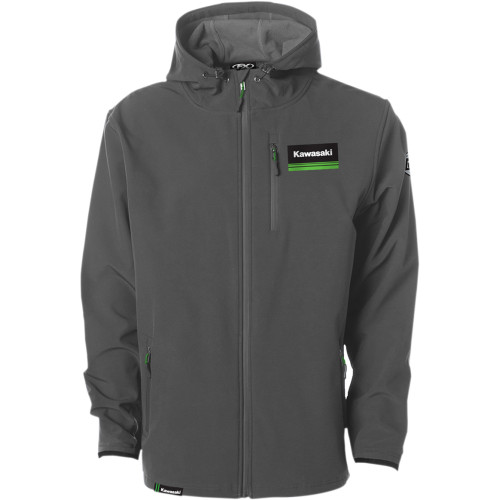 Factory Effex Kawasaki Track Jacket - Gray - Xl 22-85116