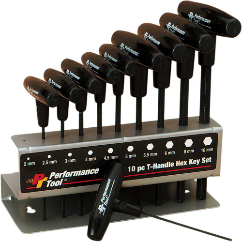 PERFORMANCE TOOL W80275 Performance Tool T-Handle Hex Set - 10-Pieces W80275