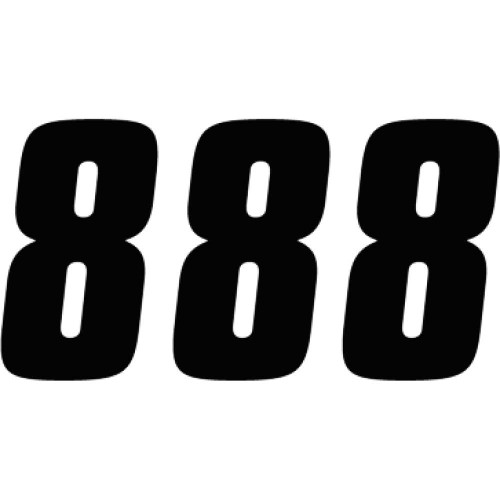 FACTORY EFFEX 0890008 Factory Effex Fx Factory Number 8 - Black - 4" 08-90008