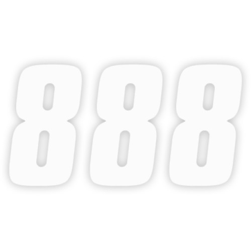 FACTORY EFFEX 0890018 Factory Effex Fx Factory Number 8 - White - 4" 08-90018