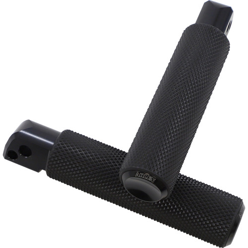 Arlen Ness Passenger Knurled Footpegs - Black - Fl/Fx '18-'23 07-943