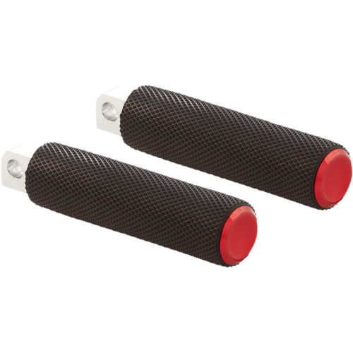 Arlen Ness Passenger Knurled Footpegs - Red - Fl/Fx '18-'23 07-955