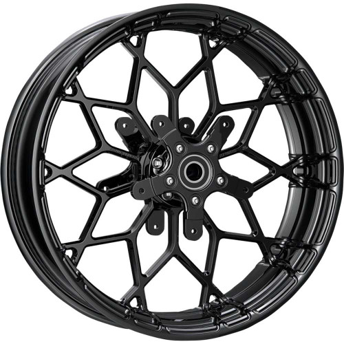ARLEN NESS 91650 Arlen Ness Wheel - Fat Factory - Forged - Front/Dual Disc - Black - 18X5.5 91-650