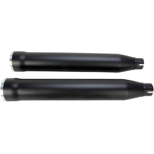 Cobra 3" Rpt Mufflers For '07-'17 Softail - Black 6053B