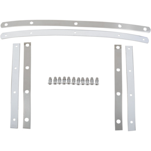 Memphis Shades Fats Windshield Hardware Straps - Stainless Steel Mem0913 Memphis Shades Fats Windshield Hardware Straps - Stainless Steel Mem0913