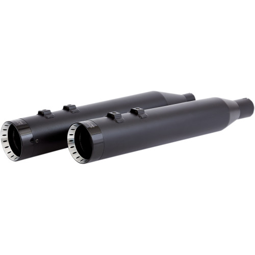 Khrome Werks 4-1/2" Hp-Plus Slip-On Mufflers - Black With Turbine - Touring 202870 Khrome Werks 4-1/2" Hp-Plus Slip-On Mufflers - Black With Turbine - Touring 202870