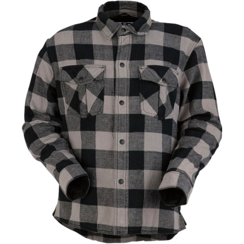 Z1R Duke Flannel Shirt - Gray/Black - 4Xl