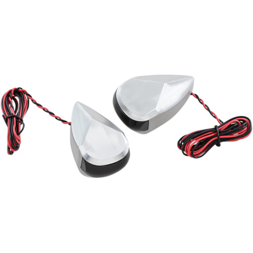 Alloy Art Turn Signal - Raw - Smoke/Red Mrl-2R
