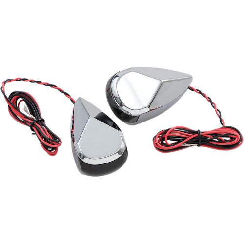 Alloy Art Turn Signal - Chrome - Smoke/Red Mrl-2C
