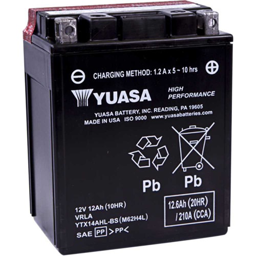 YUASA YUAM62H4L Yuasa Agm Battery - Ytx14Ahl-Bs .66 L Yuam62H4L