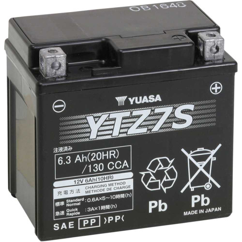 YUASA YUAM727ZS Yuasa Agm Battery - Ytz7S Yuam727Zs