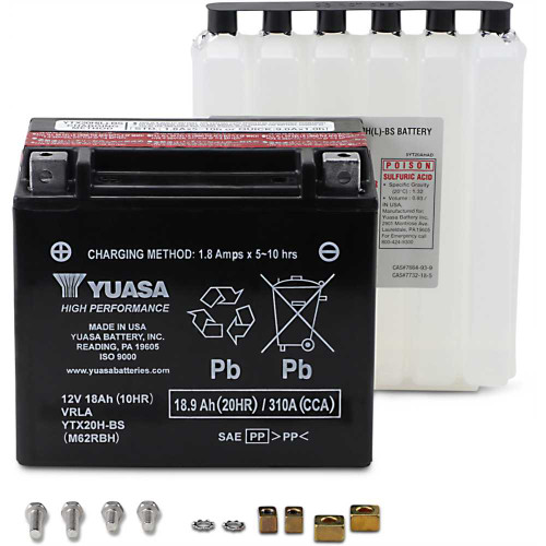 YUASA YUAM62RBH Yuasa Agm Battery - Ytx20H-Bs .93 L Yuam62Rbh