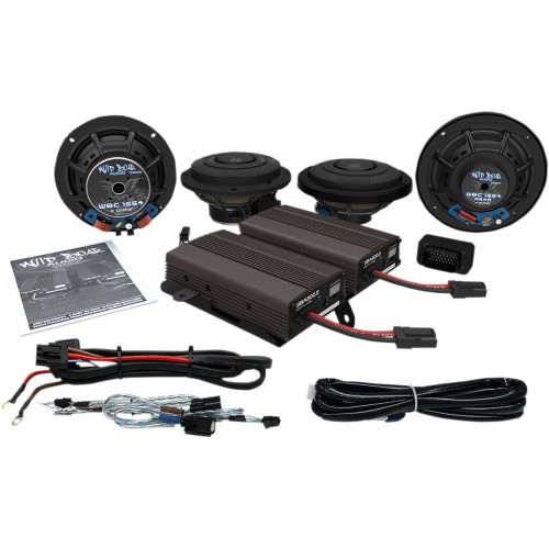 Wild Boar Audio Front/Rear Speaker Kit With Amp - Cvo Wba Ultra Kit Se