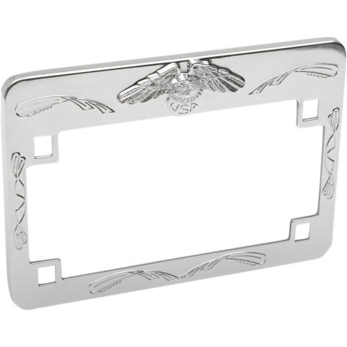 EMGO 8642630 Emgo Eagle License Plate Frame - Chrome 86-42630