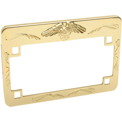 EMGO 8642650 Emgo Eagle License Plate Frame - Gold 86-42650