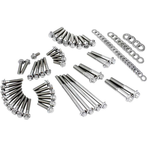 FEULING OIL PUMP CORP. 3028 Feuling Oil Pump Corp. Fastener Kit - External Primary/Transmission - 12-Point - M8/Softail 3028