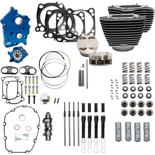 S&S CYCLE 3101056B S&S Cycle 124" Power Package Engine Performance Kit - Chain Drive 310-1056B