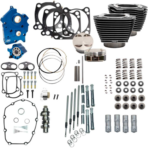 S&S CYCLE 3101107B S&S Cycle 128" Power Package Engine Performance Kit - Chain Drive 310-1107B