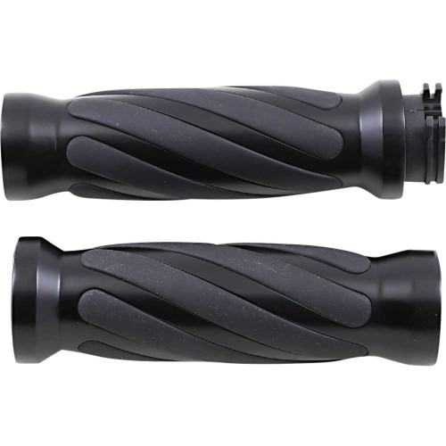 DRAG SPECIALTIES 0630-2689 Drag Specialties Grips - Twisted - Matte Black