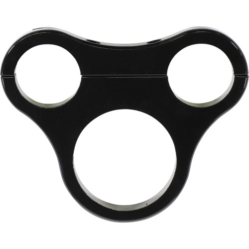 Drag Specialties 1.5" T-Bar Gauge Mount - Gloss Black - For Mini Gauge