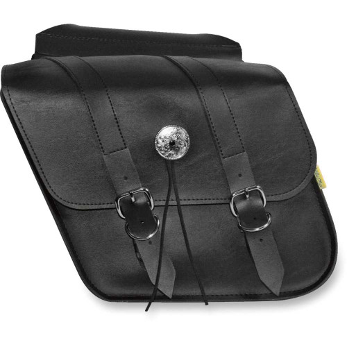 WILLIE & MAX LUGGAGE 5870700 Willie & Max Luggage Slant Compact Saddlebag - Black 58707-00