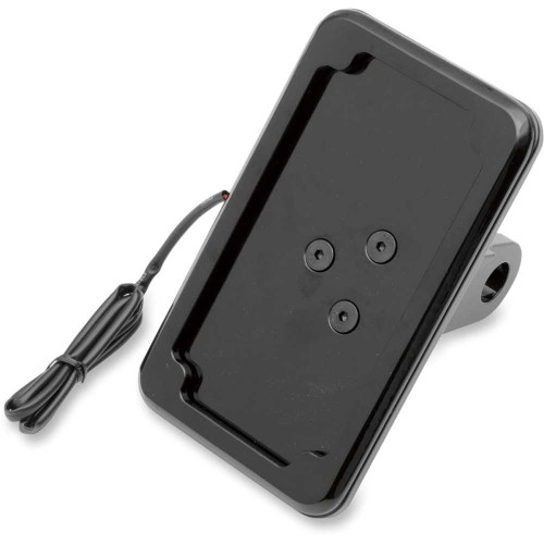 CYCLE VISIONS CV4604BL Cycle Visions Vertical License Plate Mount With Light - '05+ Xl - Black Cv-4604Bl