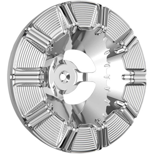 ARLEN NESS 601001 Arlen Ness Velocity Air Cleaner Cover - 10-Gauge - Chrome 601-001