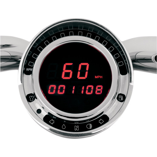 Dakota Digital Big Dog Direct Plug-In Speedometer - Red Led Bd-140-R