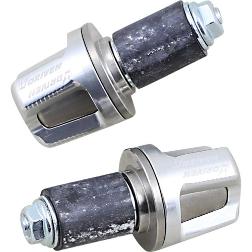 DRIVEN RACING DBEWRESI Driven Racing Bar Ends - Revolt - Silver Dbew-Re-Si