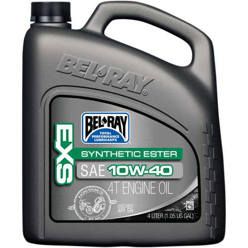 BEL-RAY 99161B4LW Bel-Ray Exs Synthetic 4T Oil - 10W-40 - 4L 99161-B4Lw