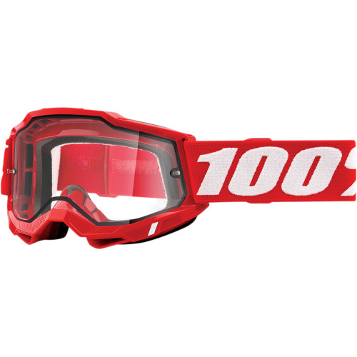 100% Accuri 2 Enduro Goggles - Red - Clear 50015-00005 100% Accuri 2 Enduro Goggles - Red - Clear 50015-00005
