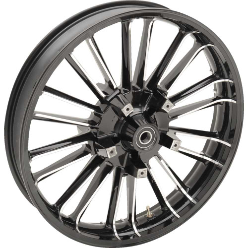 COASTAL MOTO 3DATL213BC Coastal Moto Wheel - Atlantic 3D - Front - Dual Disc/Without Abs - Black Cut - 21X3.5 - '08+ Fl 3D-Atl213Bc