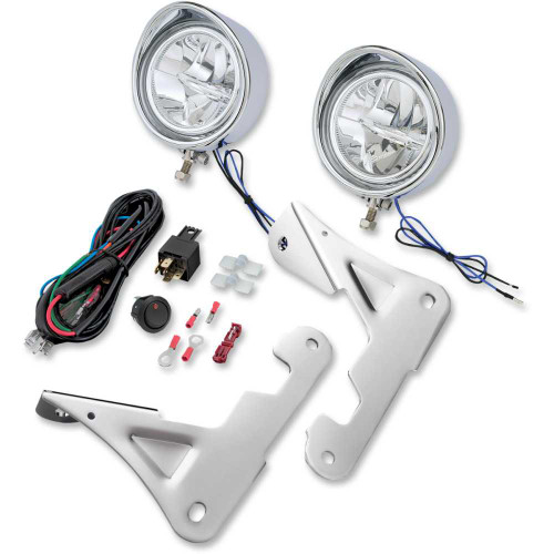 SHOW CHROME 91315L Show Chrome 3 1/2" Driving Light Kit 99-20 Flht - Chrome 91-315L