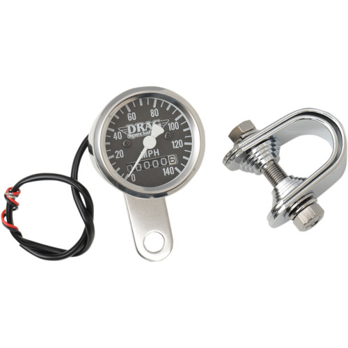 Drag Specialties Speedometer - Black - 2:1 Ratio - 1-7/8"