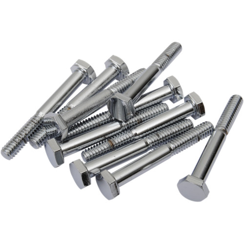Drag Specialties Bolts - Hex-Head - Chrome - 1/4"-20 X 2"