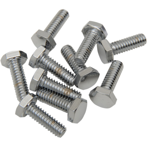 Drag Specialties Bolts - Hex-Head - Chrome - 1/4"-20 X 5/8"