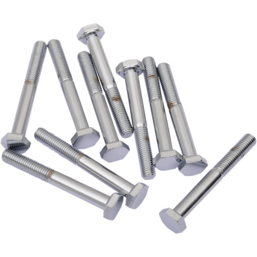 Drag Specialties Bolts - Hex Head/Replacement - Fine Thread - 1/4"-28 X 2-1/4" - 10 Pack