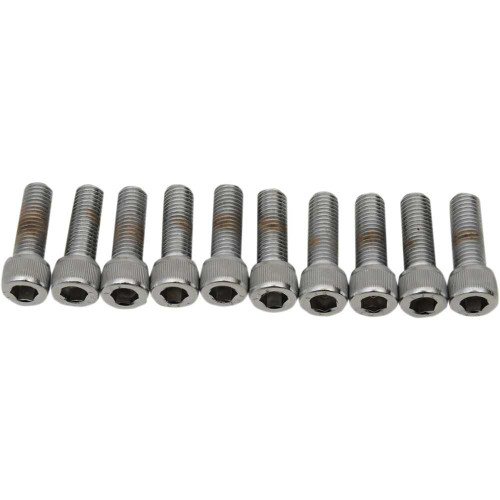 DRAG SPECIALTIES DS-190561 Drag Specialties Bolts - Socket-Head/Replacement - Knurled/Fine Thread - 1/4"-28 X 7/8" - 10 Pack