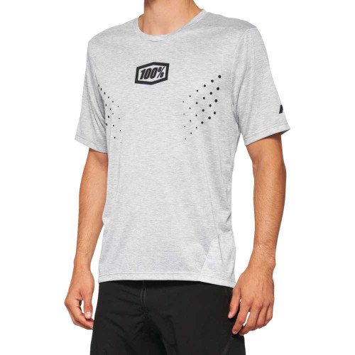 100% 4001600008 100% Airmatic Mesh Short-Sleeve Jersey - Gray - Xl 40016-00008
